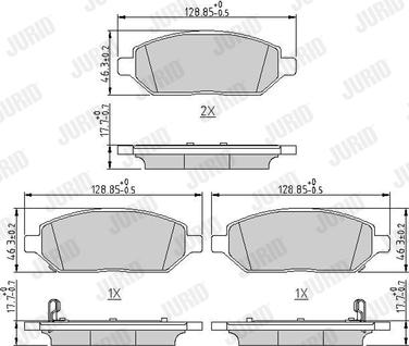 Jurid 573805J - Kit de plaquettes de frein, frein à disque cwaw.fr