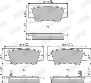 Jurid 573816J - Kit de plaquettes de frein, frein à disque cwaw.fr