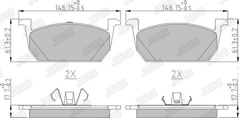 Jurid 573833J - Kit de plaquettes de frein, frein à disque cwaw.fr