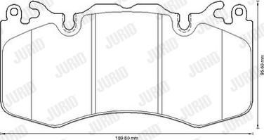 Jurid 573343JC - Kit de plaquettes de frein, frein à disque cwaw.fr