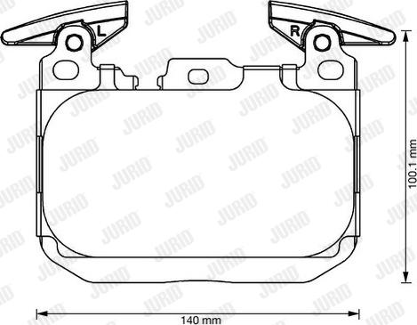 Jurid 573355JC - Kit de plaquettes de frein, frein à disque cwaw.fr