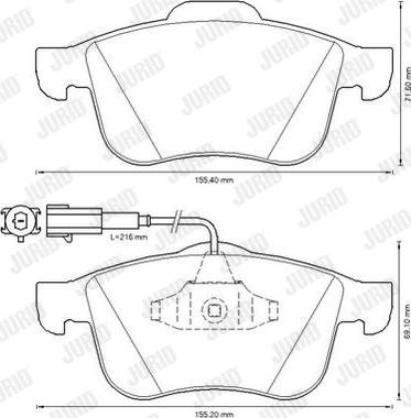 Jurid 573350JC - Kit de plaquettes de frein, frein à disque cwaw.fr