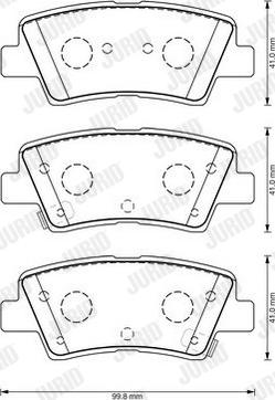 Jurid 573369JC - Kit de plaquettes de frein, frein à disque cwaw.fr