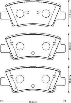 Mobis 583023QA10 - Kit de plaquettes de frein, frein à disque cwaw.fr