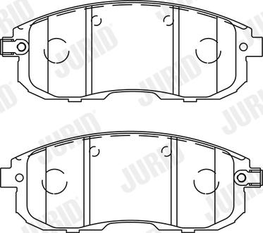 Jurid 573304J - Kit de plaquettes de frein, frein à disque cwaw.fr