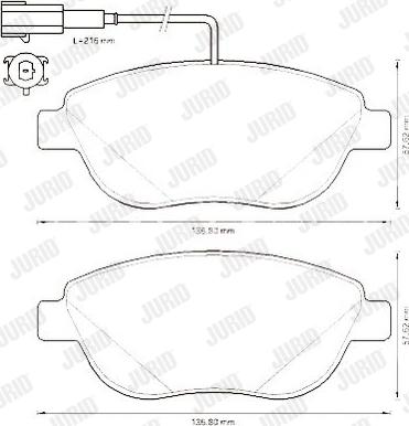 Jurid 573306J - Kit de plaquettes de frein, frein à disque cwaw.fr