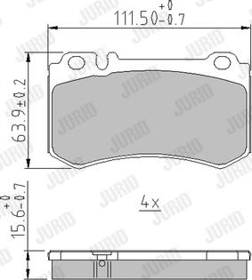 Jurid 573302J - Kit de plaquettes de frein, frein à disque cwaw.fr