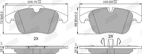 Jurid 573336J - Kit de plaquettes de frein, frein à disque cwaw.fr