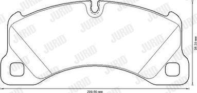 Jurid 573329JC - Kit de plaquettes de frein, frein à disque cwaw.fr