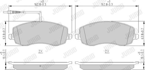 Jurid 573327J - Kit de plaquettes de frein, frein à disque cwaw.fr