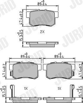 Jurid 573375J - Kit de plaquettes de frein, frein à disque cwaw.fr