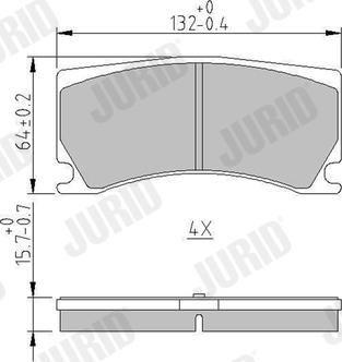 Jurid 573372J - Kit de plaquettes de frein, frein à disque cwaw.fr