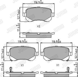 Jurid 573299J - Kit de plaquettes de frein, frein à disque cwaw.fr