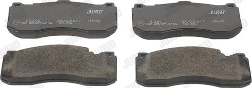 Jurid 573294JC - Kit de plaquettes de frein, frein à disque cwaw.fr