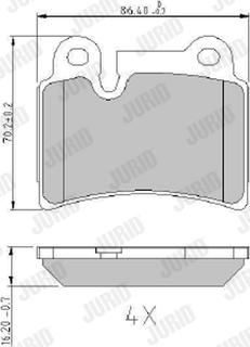 Jurid 573297J - Kit de plaquettes de frein, frein à disque cwaw.fr