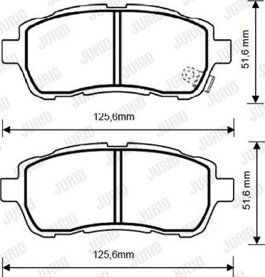 Jurid 573249D - Kit de plaquettes de frein, frein à disque cwaw.fr