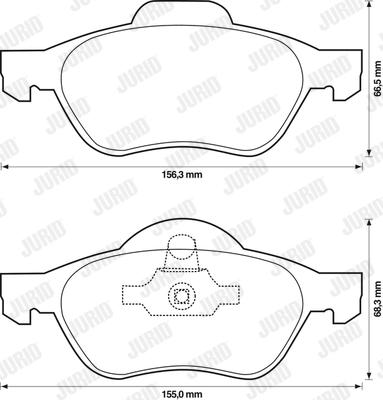 Jurid 573243JC - Kit de plaquettes de frein, frein à disque cwaw.fr