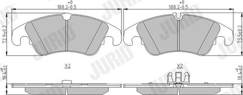 Jurid 573247J - Kit de plaquettes de frein, frein à disque cwaw.fr