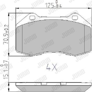 Jurid 573253J - Kit de plaquettes de frein, frein à disque cwaw.fr