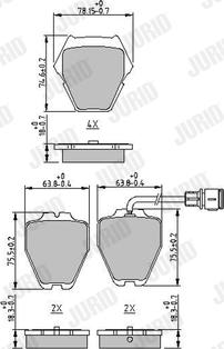 Jurid 573208J - Kit de plaquettes de frein, frein à disque cwaw.fr