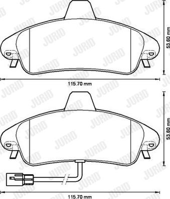 Jurid 573214J - Kit de plaquettes de frein, frein à disque cwaw.fr