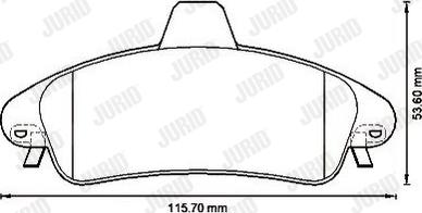 Jurid 573213J - Kit de plaquettes de frein, frein à disque cwaw.fr