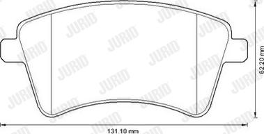 Jurid 573284J - Kit de plaquettes de frein, frein à disque cwaw.fr