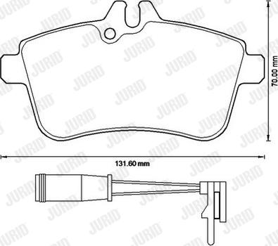 Jurid 573230JC - Kit de plaquettes de frein, frein à disque cwaw.fr