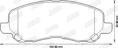 Jurid 573278J - Kit de plaquettes de frein, frein à disque cwaw.fr