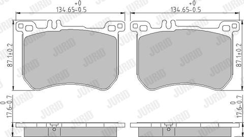 Jurid 573797J - Kit de plaquettes de frein, frein à disque cwaw.fr