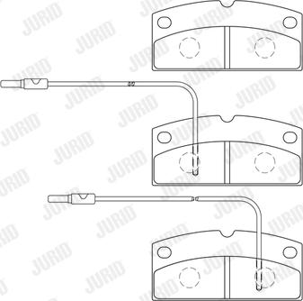 Jurid 573750J - Kit de plaquettes de frein, frein à disque cwaw.fr