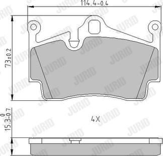 Jurid 573769J - Kit de plaquettes de frein, frein à disque cwaw.fr