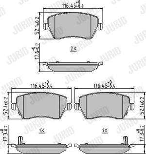 Jurid 573770J - Kit de plaquettes de frein, frein à disque cwaw.fr