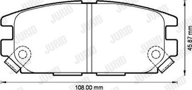 Jurid 572493J - Kit de plaquettes de frein, frein à disque cwaw.fr