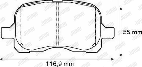 Jurid 572468J - Kit de plaquettes de frein, frein à disque cwaw.fr