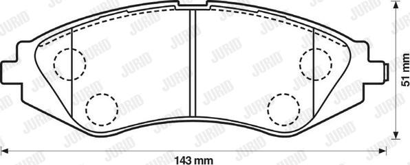 Jurid 572403J - Kit de plaquettes de frein, frein à disque cwaw.fr