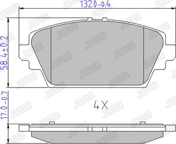 Jurid 572428J - Kit de plaquettes de frein, frein à disque cwaw.fr