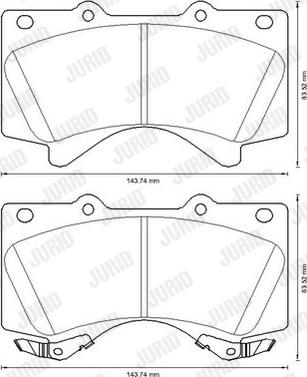 Jurid 572599JC - Kit de plaquettes de frein, frein à disque cwaw.fr