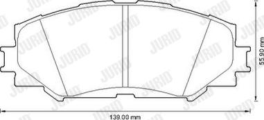 Jurid 572598JC - Kit de plaquettes de frein, frein à disque cwaw.fr