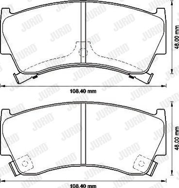 Jurid 572542J - Kit de plaquettes de frein, frein à disque cwaw.fr