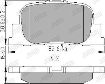 Jurid 572559J - Kit de plaquettes de frein, frein à disque cwaw.fr