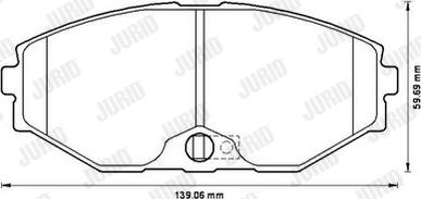 Jurid 572506J - Kit de plaquettes de frein, frein à disque cwaw.fr