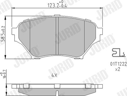 Jurid 572502J - Kit de plaquettes de frein, frein à disque cwaw.fr