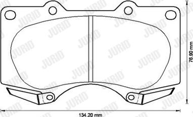 Jurid 572515J - Kit de plaquettes de frein, frein à disque cwaw.fr