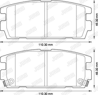 Jurid 572581J - Kit de plaquettes de frein, frein à disque cwaw.fr