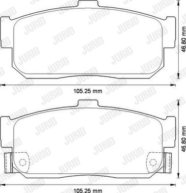 Jurid 572582J - Kit de plaquettes de frein, frein à disque cwaw.fr