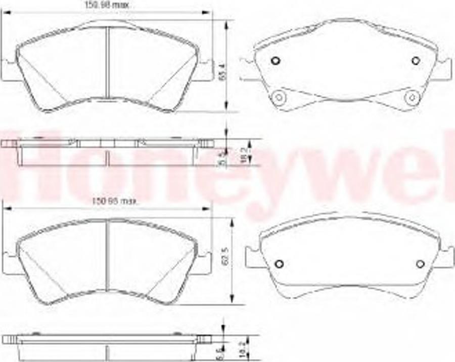 Jurid 572525JAS - Kit de plaquettes de frein, frein à disque cwaw.fr