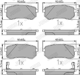 Jurid 572527J - Kit de plaquettes de frein, frein à disque cwaw.fr