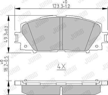 Jurid 572578J - Kit de plaquettes de frein, frein à disque cwaw.fr