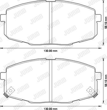 Jurid 572577JC - Kit de plaquettes de frein, frein à disque cwaw.fr